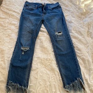 Free people jeans size waist 24 length short